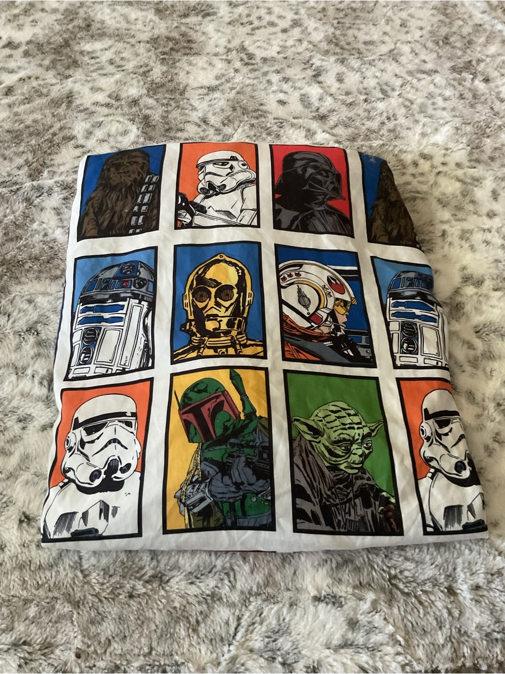 Star Wars Pop Art Character Full Fitted Sheet- Blue, Red, Green, Yellow, Orange